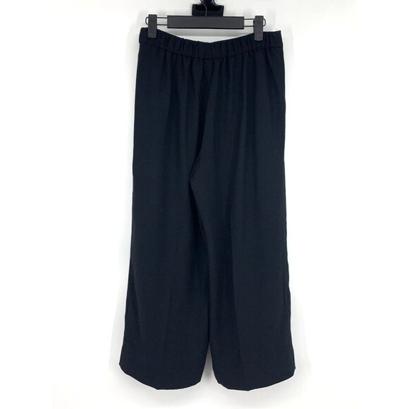 J.Crew Pants Black Pull On Wide Leg Cropped 365 Crepe - Picture 7 of 9